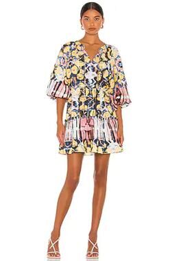 new revolve alexis kasi puff sleeve mini dress size small